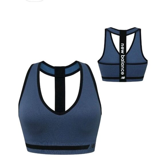 New‎ Balance Sports Bra Women's Size Med Electric Blue - Picture 3 of 7